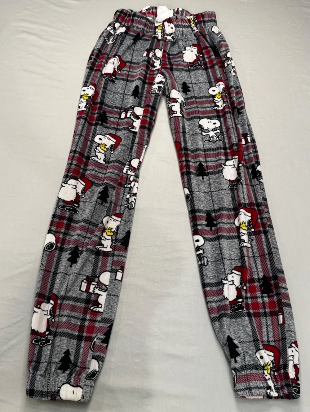 Munki Munki Peanuts Snoopy Plaid Christmas Pajama Pants Small